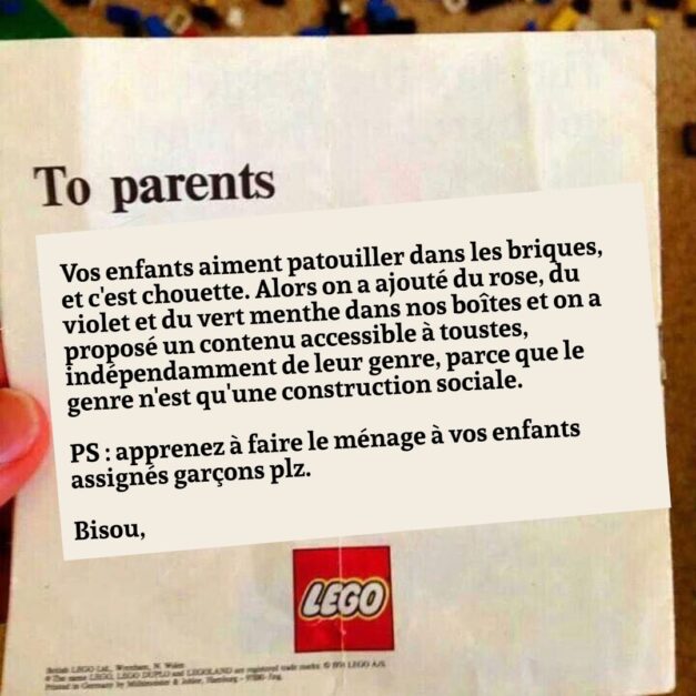 26 novembre 2020 [Lettre de LEGO et marketing genré]