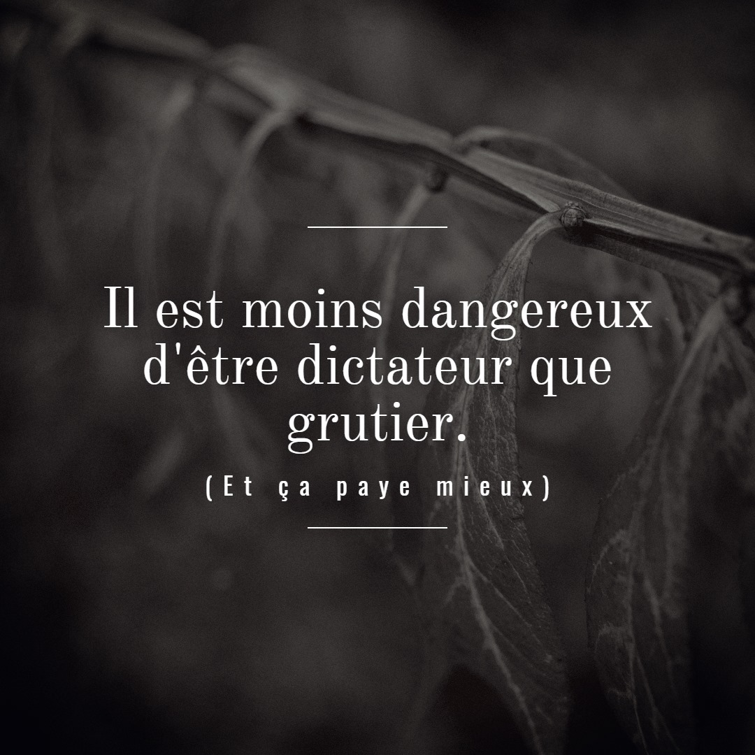 9 décembre 2020 [Le danger d’être chef d’un pays]