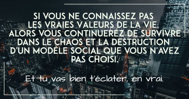 18 novembre 2020 [Vraies Valeurs de la Vie]