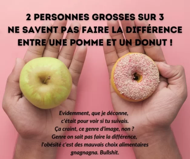 15 janvier 2022 [Grossophobie, body-shaming – #1 : tu fais pas un 38, toi ?]