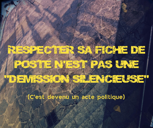 31 août 2022 [Démission silencieuse]