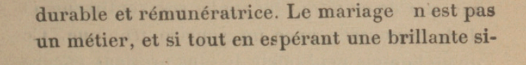 Le mariage n'est pas un métier